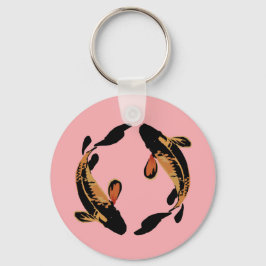 Zen Koi Fish Pink Simple Minimalist Sleutelhanger