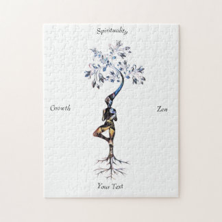 Zen kunst groeit als een boom legpuzzel
