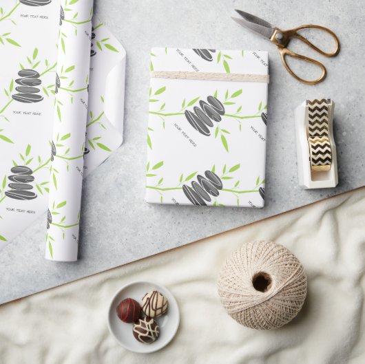 Zen kunst kiezelstenen stapelen inpakpapier (Crafts)