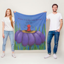 Zen Ladybug Fleece Deken