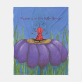 Zen Ladybug Fleece Deken