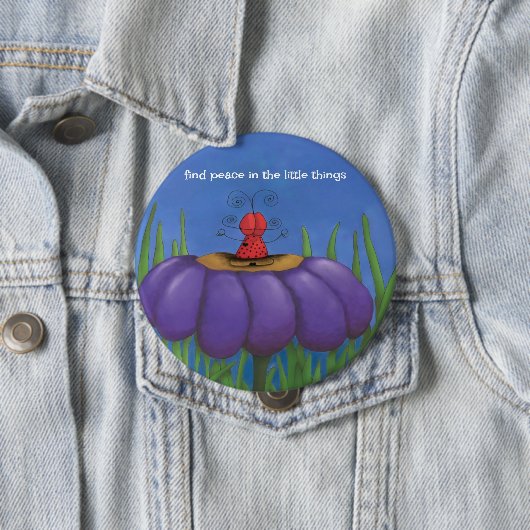 Zen Ladybug Ronde Button 4,0 Cm (In situ)