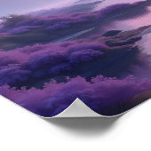 Zen landschap in lavendel kalmerend poster (Hoek)