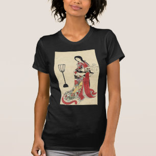 zen lantaarn rode kimono japanse geisha t-shirt