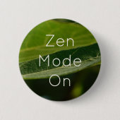 Zen Leaf Button – "Zen Mode On" Pin voor de jeugd (Voorkant)