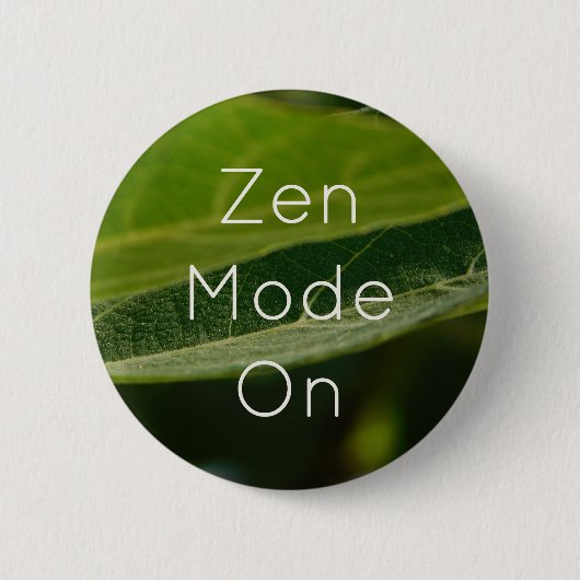Zen Leaf Button – "Zen Mode On" Pin voor de jeugd (Voorkant)