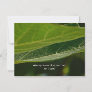 Zen Leaf Postcard – Persoonlijke Natuur Postcard Briefkaart