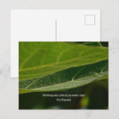 Zen Leaf Postcard – Persoonlijke Natuurkaart Briefkaart (Voorkant / Achterkant)