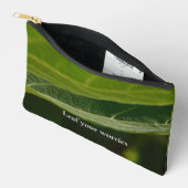 Zen Leaf Print Cut Sew Bag – Natuur-geïnspireerd T Etui (Open)