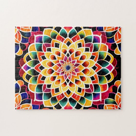 Zen Leuke Kleurrijke Mandala Legpuzzel (Horizontaal)