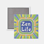 Zen leven voor mij magneet (Voorkant / Achterkant)