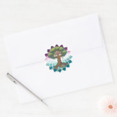 Zen levensboom ronde sticker (Envelop)