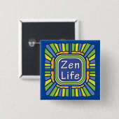 Zen Life voor mij Vierkante Button 5,1 Cm (Voorkant /achterkant)
