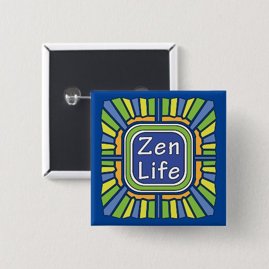 Zen Life voor mij Vierkante Button 5,1 Cm (Voorkant /achterkant)