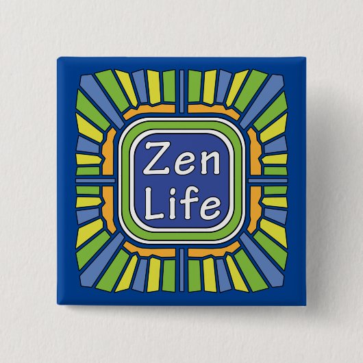 Zen Life voor mij Vierkante Button 5,1 Cm (Voorkant)