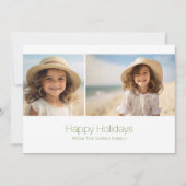 Zen Line Art Green - 2 foto - minimaal Feestdagenkaart (Voorkant)