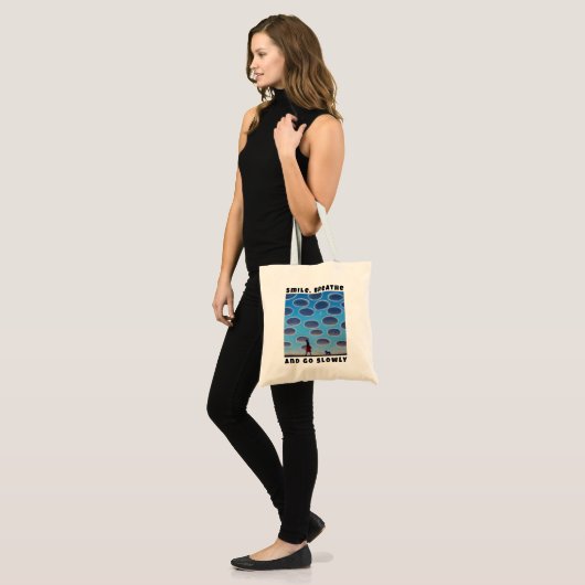 Zen lopen/de hond uitlaten tote bag (Voorkant (model))