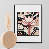 Zen Lotus Abstracte kunst Print