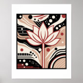 Zen Lotus Abstracte kunst Print (Voorkant)