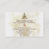 *~* Zen Lotus Buddha Candle Tea Gold Visitekaartje (Achterkant)