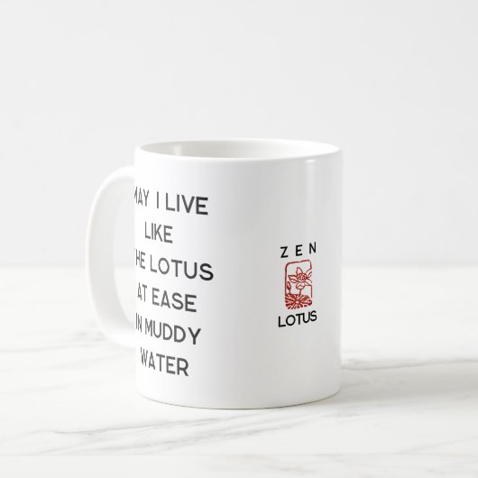 Zen Lotus Design/Zen Lifestyle Koffiemok (Voorkant links)