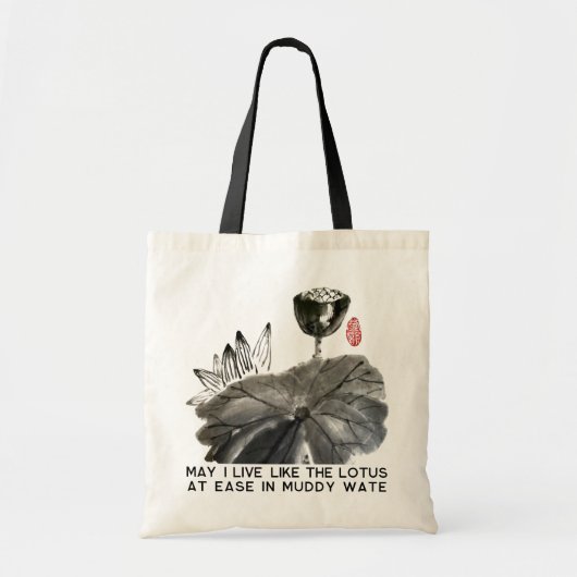 Zen Lotus Design/Zen Lifestyle Tote Bag (Voorkant)