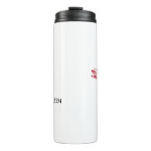 Zen Lotus Flower Kanji Chinese Calligrafiesymbool Thermosbeker (Voorkant)