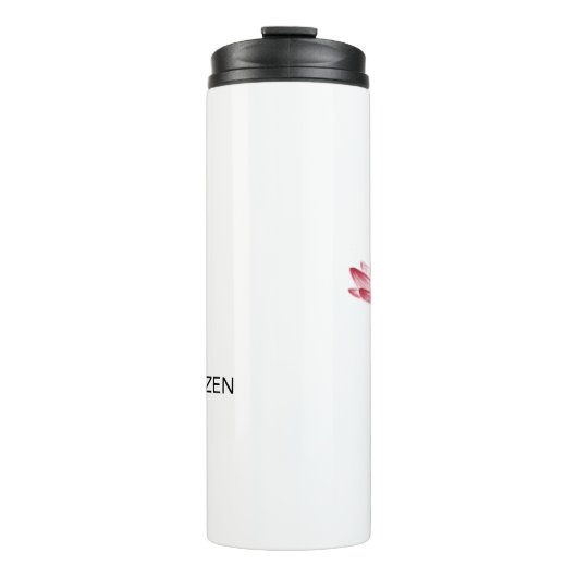 Zen Lotus Flower Kanji Chinese Calligrafiesymbool Thermosbeker (Voorkant)