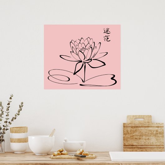 Zen Lotus Flower Poster (Keuken)