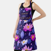 Zen Lotus Garden in Rustig Paarse en Roze Schort (Insitu)