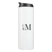 Zen Lotus Kanji Chinese Calligrafie Monogrammen Thermosbeker (Geroteerd rechts)