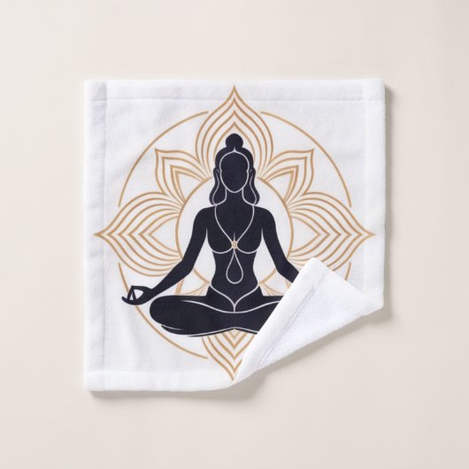 Zen Lotus meditatie Bad Handdoek (Wasdoekje)