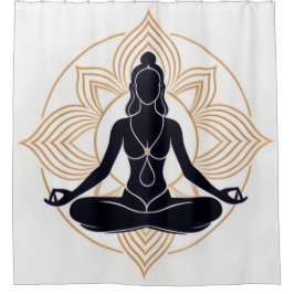 Zen Lotus Meditatie Douchegordijn