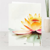 ZEN LOTUS WATERVERF BEDANKKAART (Achterkant)