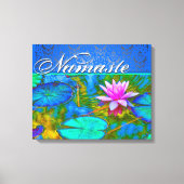 Zen Lotus Yoga Practioner's Elegant Damask Canvas Afdruk (Voorkant)