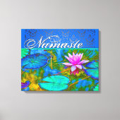 Zen Lotus Yoga Practioner's Elegant Damask Canvas Afdruk (Voorkant)