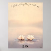 Zen Lotusbloemen bij Schemering Poster (Voorkant)