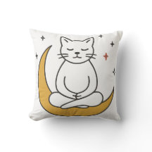 Zen Maan Kat Meditatie Kunst