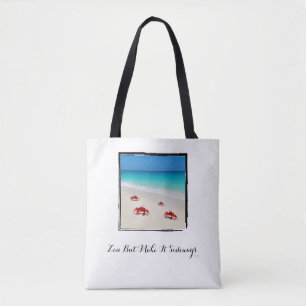 Zen maar maak het zijwaarts - minimalistisch stran tote bag