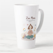 Zen Mama Kalm Moederschap Kunst Latte Mok (Rechterhoek)