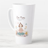 Zen Mama Kalm Moederschap Kunst Latte Mok (Linkerhoek)