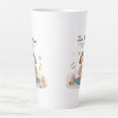 Zen Mama Kalm Moederschap Kunst Latte Mok (Voorkant)