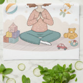 Zen Mama Kalm Moederschap Kunst Theedoek (Gevouwen)