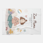 Zen Mama Kalm Moederschap Kunst Theedoek (Horizontaal)