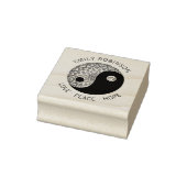 Zen Mandala Yin Yang Love Peace Hope Douane Naam Rubberstempel (Stempel)