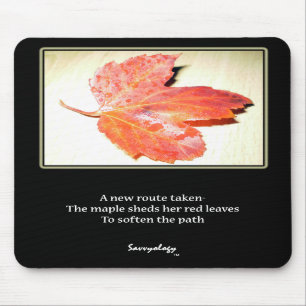 Zen Maple Poem & Art Mousepad Muismat