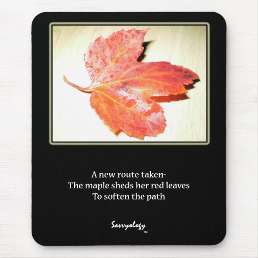 Zen Maple Poem & Art Mousepad Muismat (Voorkant)