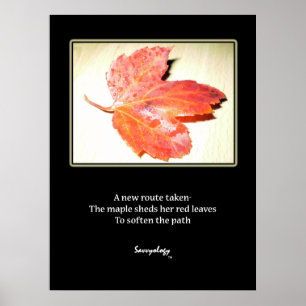 Zen Maple Poem & Art Print