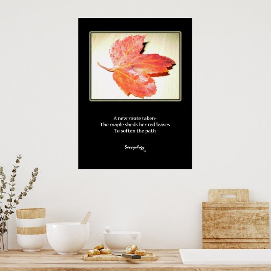Zen Maple Poem & Art Print (Keuken)