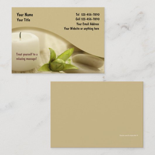 Zen Massage Design Visitekaartje (Voorkant / Achterkant)